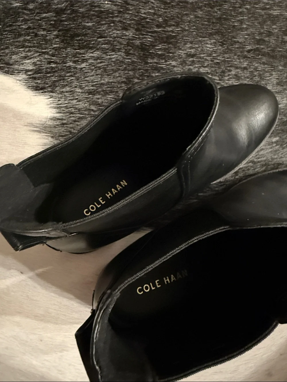 Cole Haan Black Leather Chelsea Ankle Boots